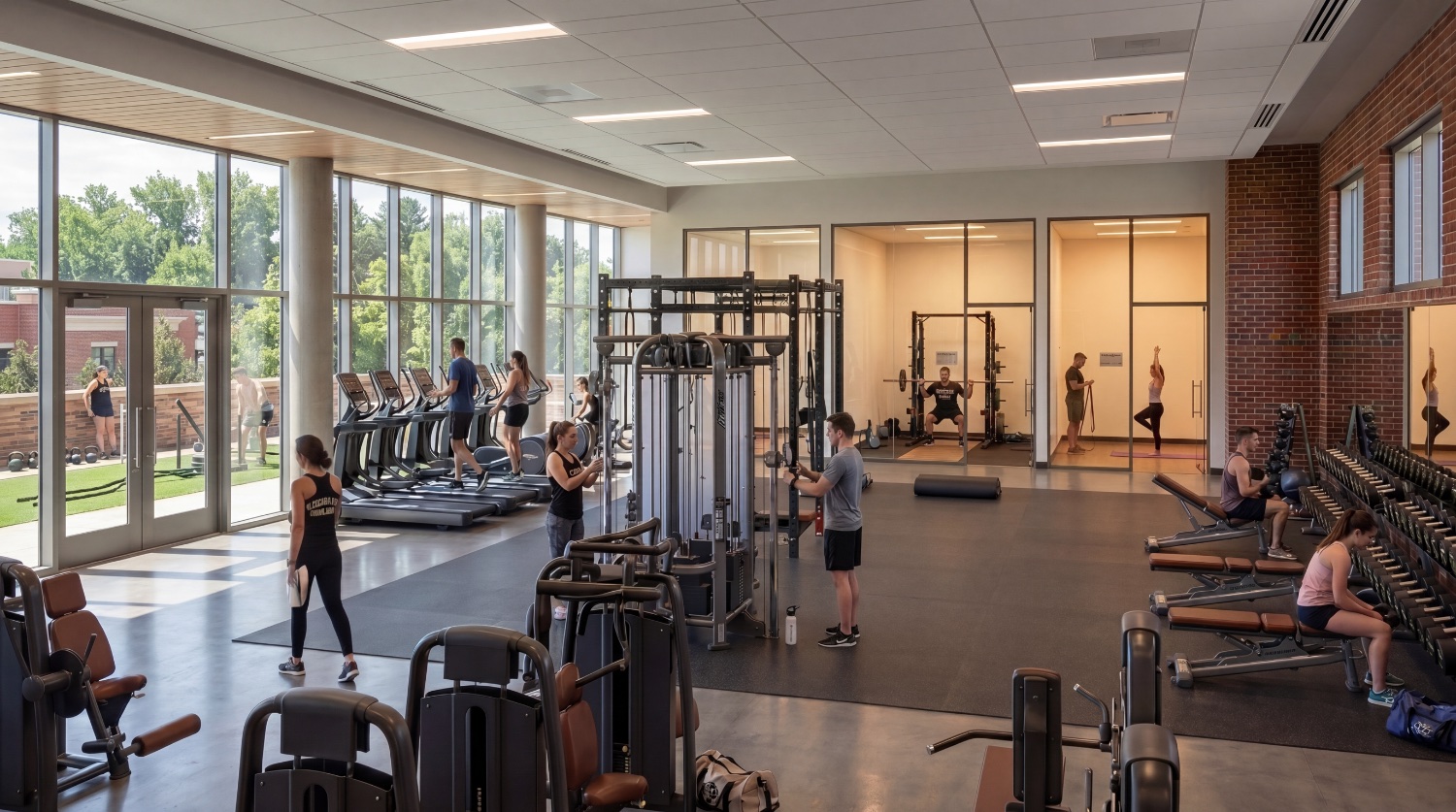 Fitness center rendering